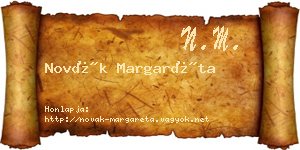 Novák Margaréta névjegykártya