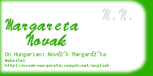 margareta novak business card